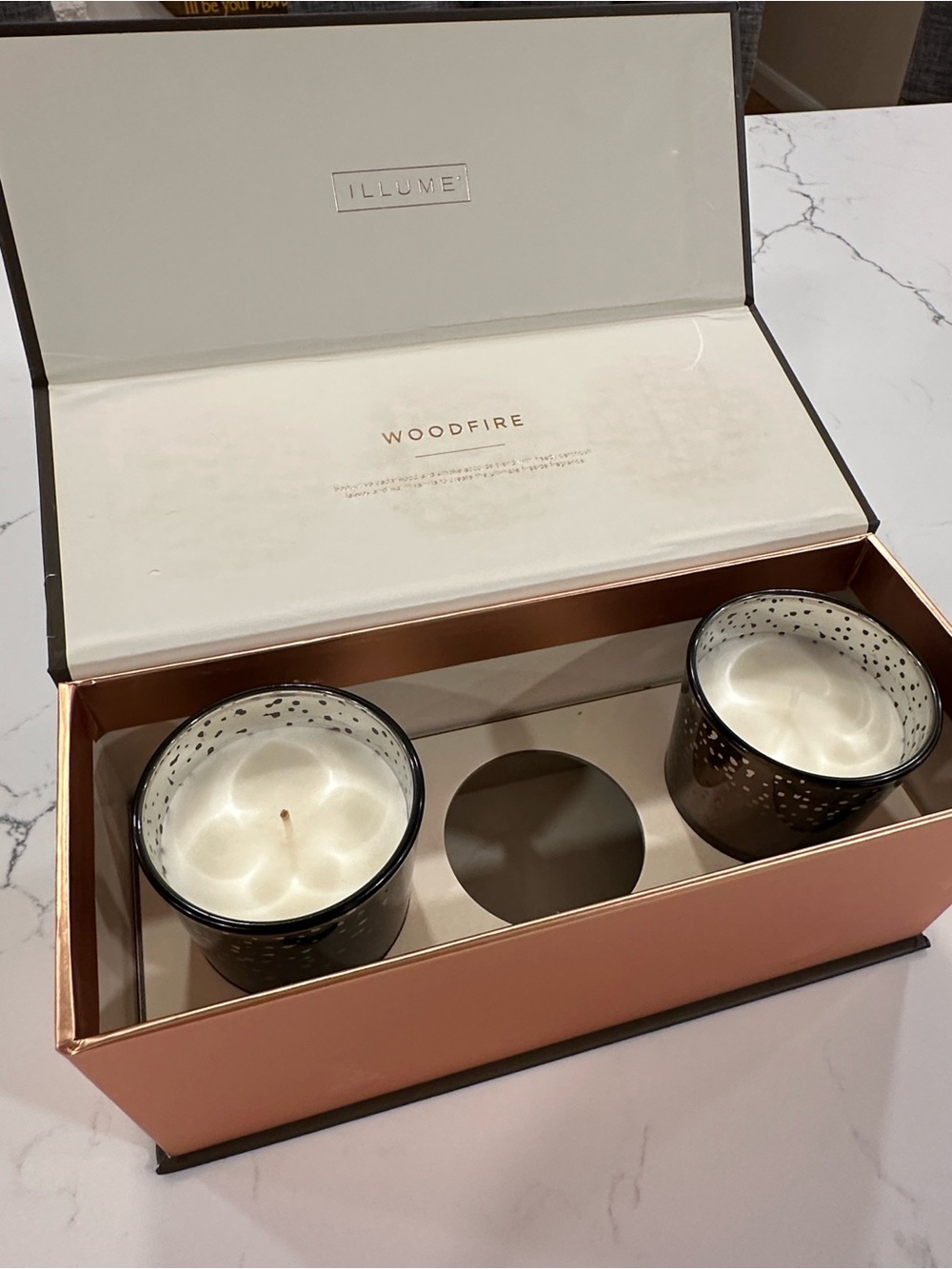 Illume Woodfire Mini Luxe Glass Trio Gift Box Set - Picture 2 of 6